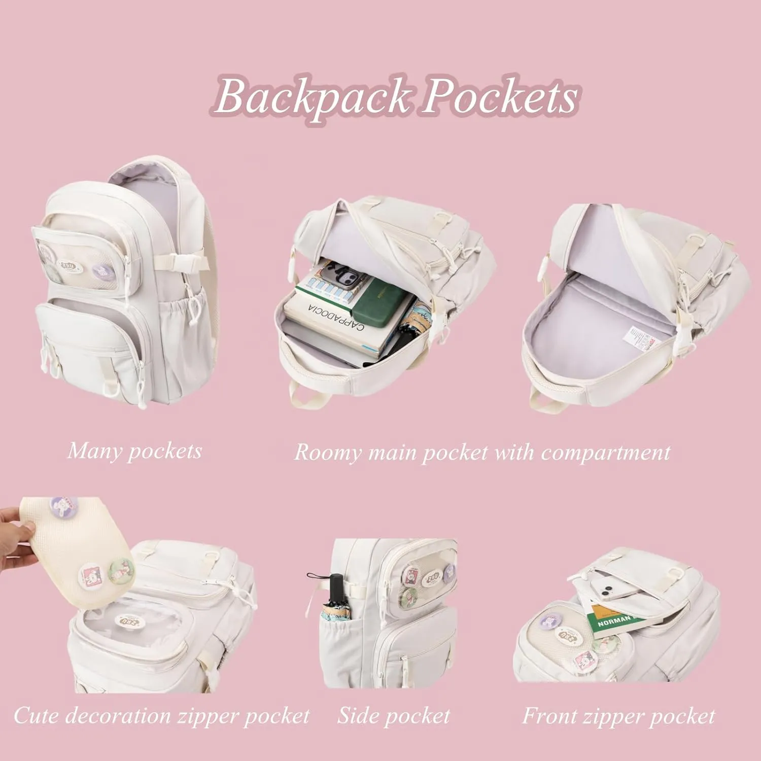 Rolling Backpacks for Girls Plain School Backpack Cute Girls Backpack with Wheels