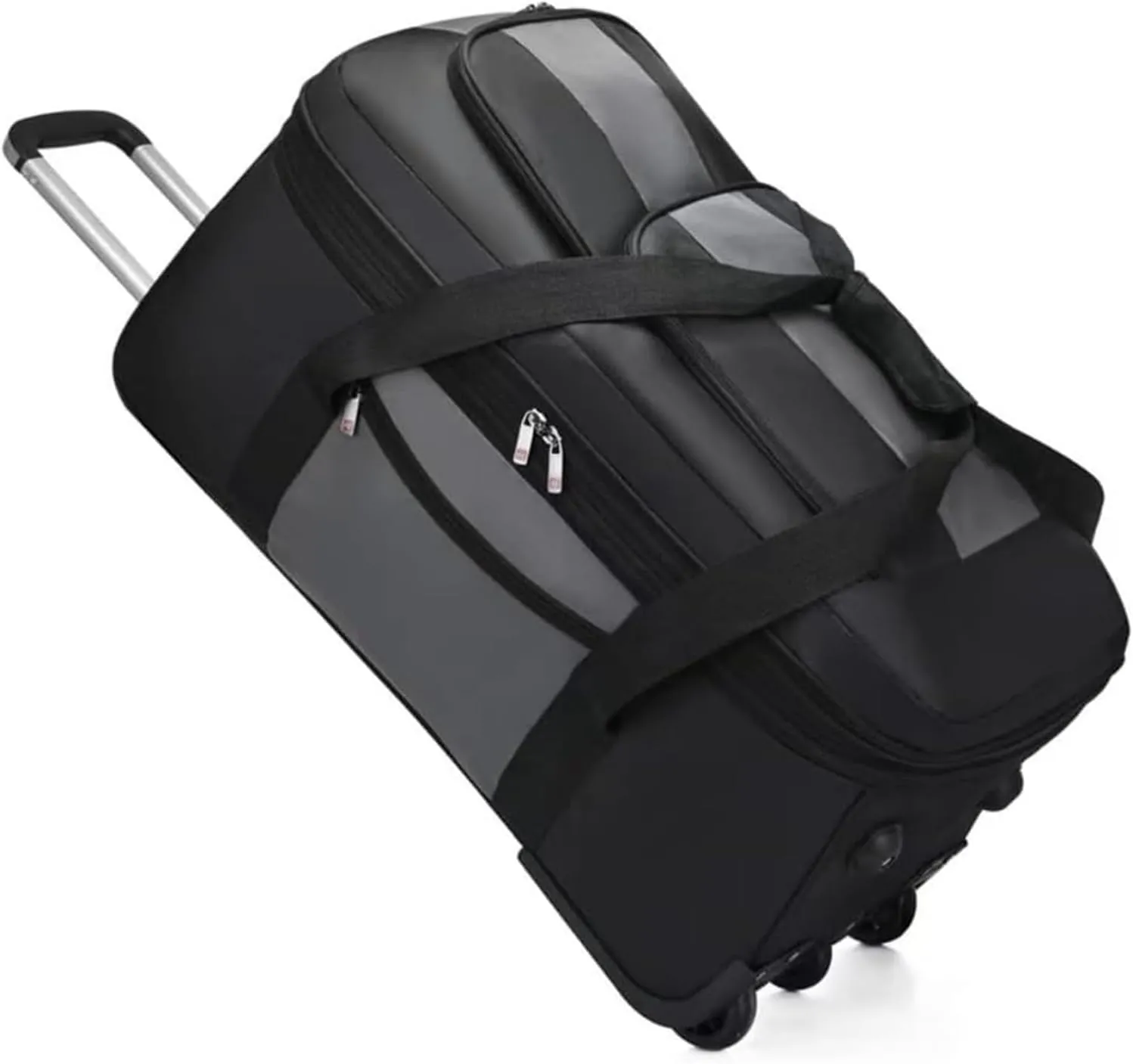 Rolling Duffle Bag With Wheels, Large Travel Bag，Weekender Overnight Bag For Travel, Business Trips(Gray,Large)