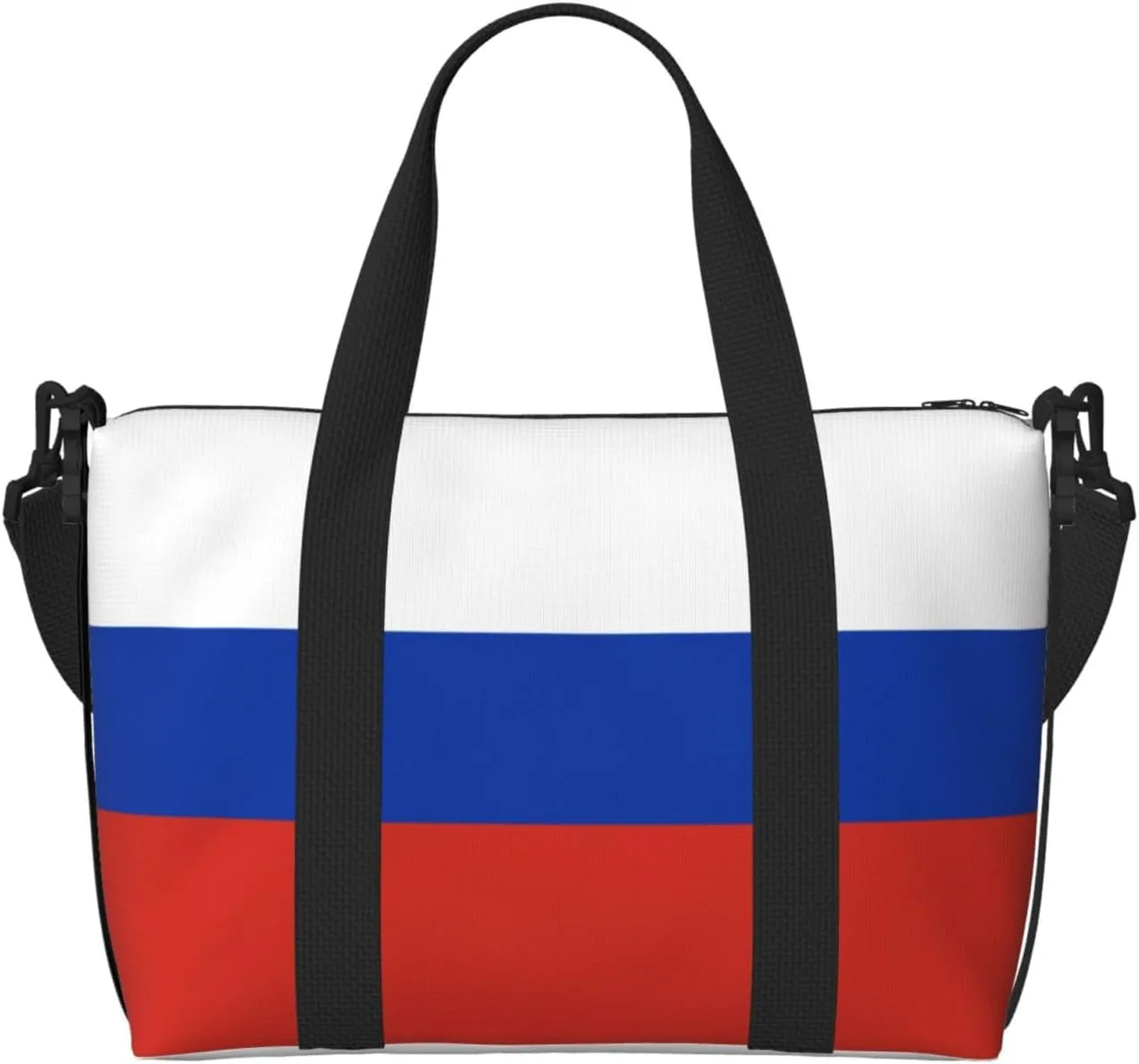 Russian flag print Travel Duffle Bag,Weekender Bags,Gym Duffel Bag,Luggage Duffle Overnight for Women Men