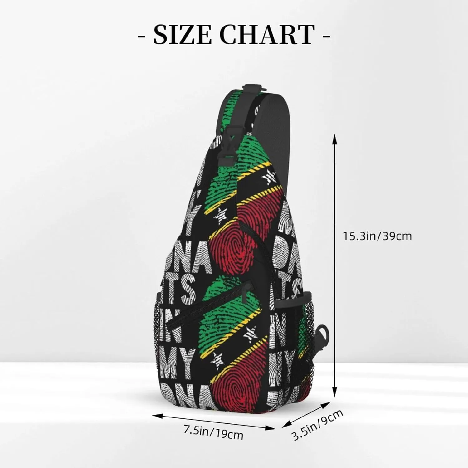 Saint Lucia Flag Sling Bag Adjustable Chest Bags Casual Crossbody Bag Travel Shoulder Backpack
