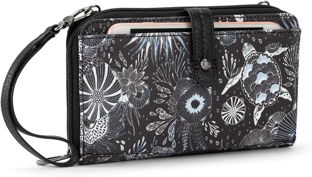 Sakroots Artist Circle Smartphone Crossbody in Eco Twill, Detachable Wristlet Strap