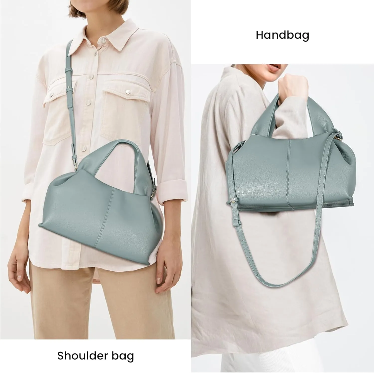Satchel Purses and Handbags for Women Faux Leather Clutch Purse Cloud Tote Shoulder Bags Fashion Hobo Crossbody Bag