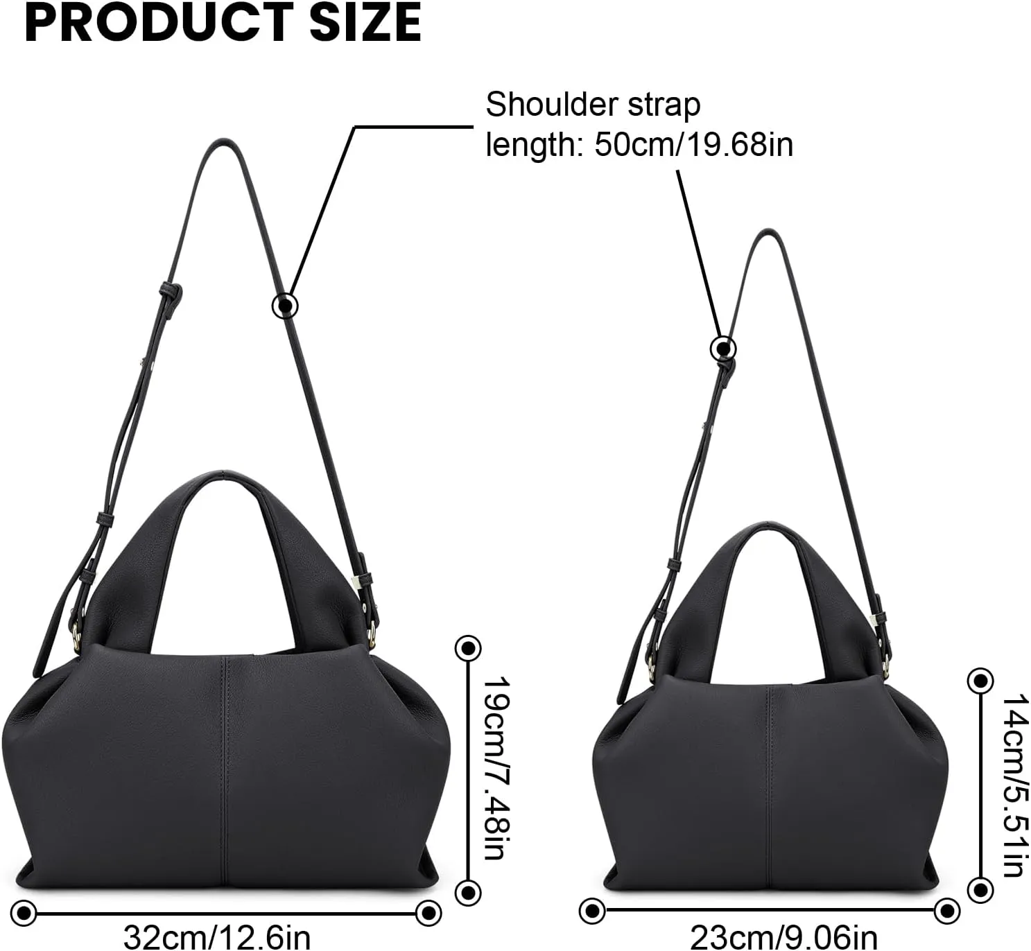 Satchel Purses and Handbags for Women Faux Leather Clutch Purse Cloud Tote Shoulder Bags Fashion Hobo Crossbody Bag