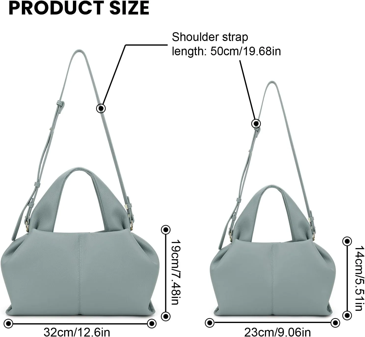 Satchel Purses and Handbags for Women Faux Leather Clutch Purse Cloud Tote Shoulder Bags Fashion Hobo Crossbody Bag