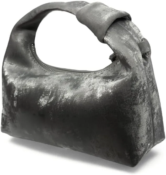 Satin Leather Mini Bag – Bold Statement Handbag with Detachable Strap, Perfect for Weddings, Special Occasions, Everyday Look