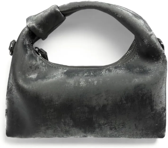 Satin Leather Mini Bag – Bold Statement Handbag with Detachable Strap, Perfect for Weddings, Special Occasions, Everyday Look