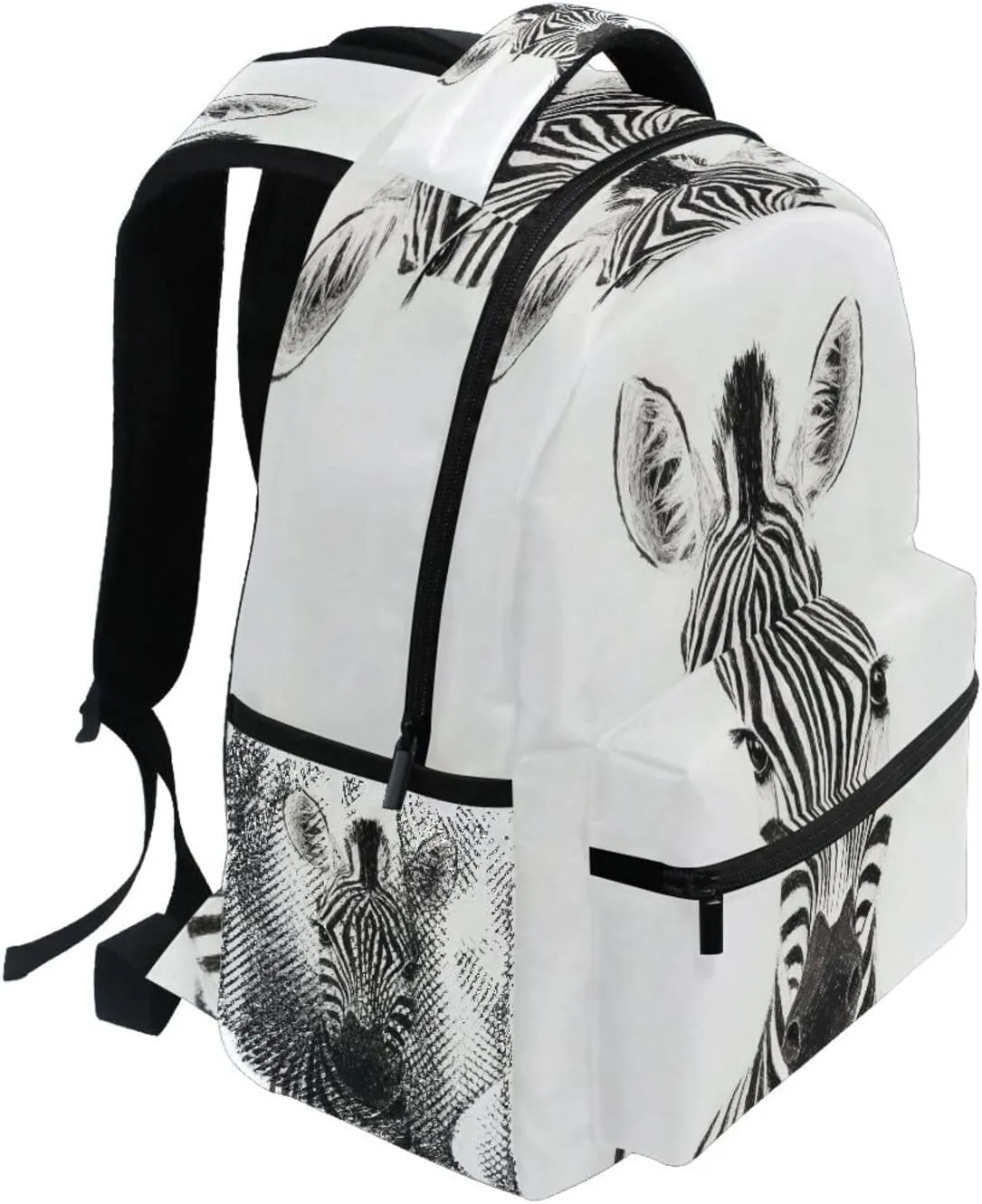 School Backpack for Men Women Fashion Diaper Bag Backpack with Chest Strap for Travel Trip Funny White