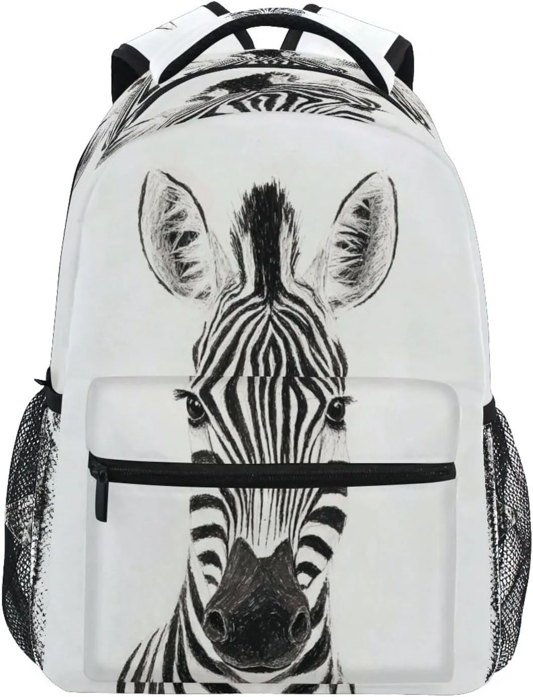 School Backpack for Men Women Fashion Diaper Bag Backpack with Chest Strap for Travel Trip Funny White