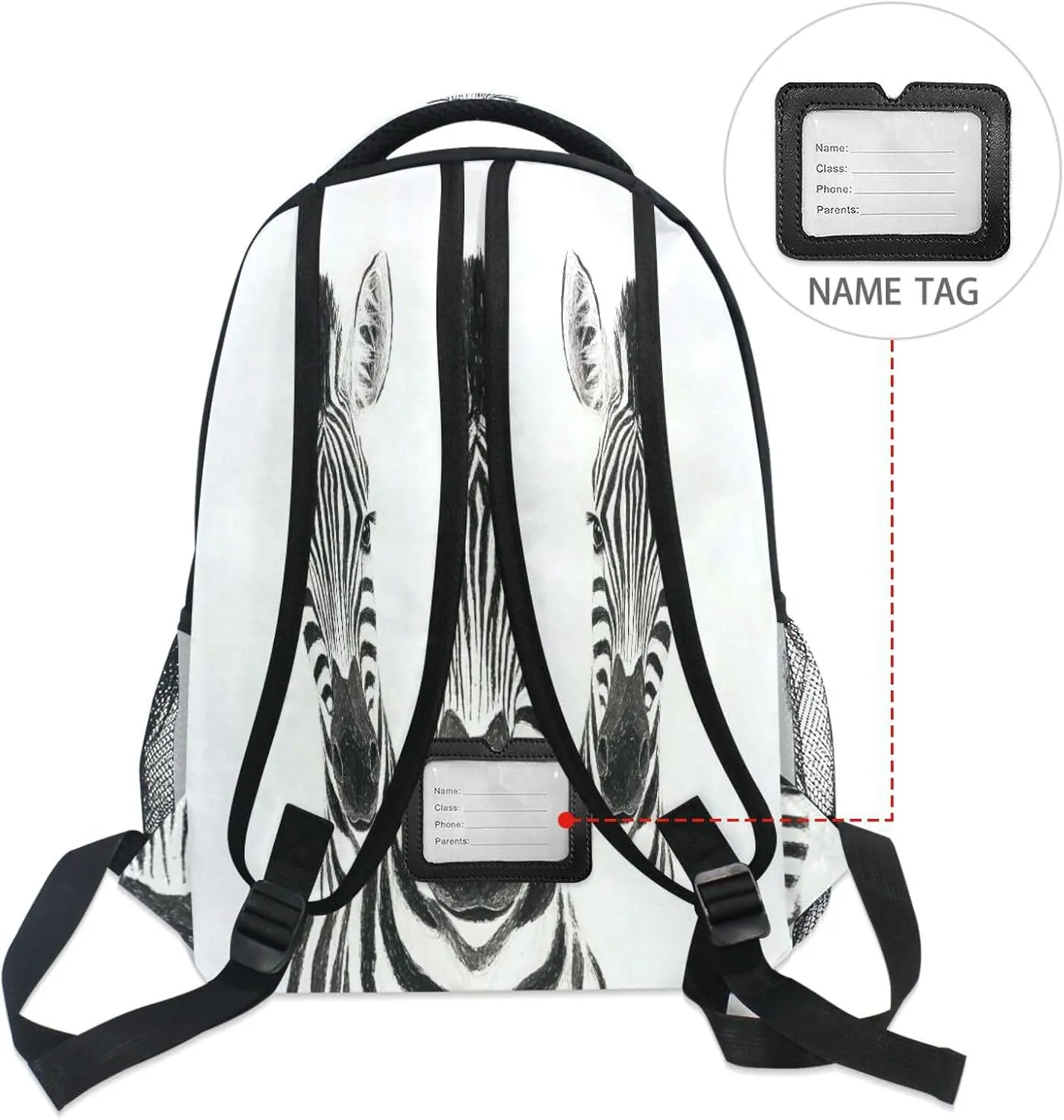 School Backpack for Men Women Fashion Diaper Bag Backpack with Chest Strap for Travel Trip Funny White