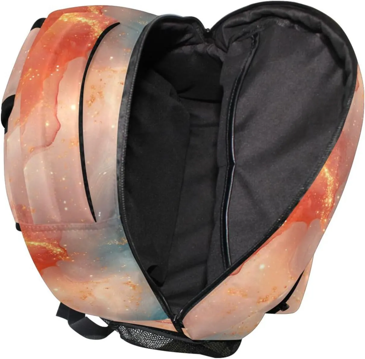 School Backpack for Unisex Adult Waterproof Travel Laptop Backpack with Chest Strap Gift Men & Women Peach Turquoise Red