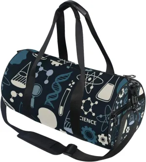 Science Collection Physical and Chemical Gym Duffle Bag for Women Men Sports Fitness Bag Workout Travel Gymnastics Dance