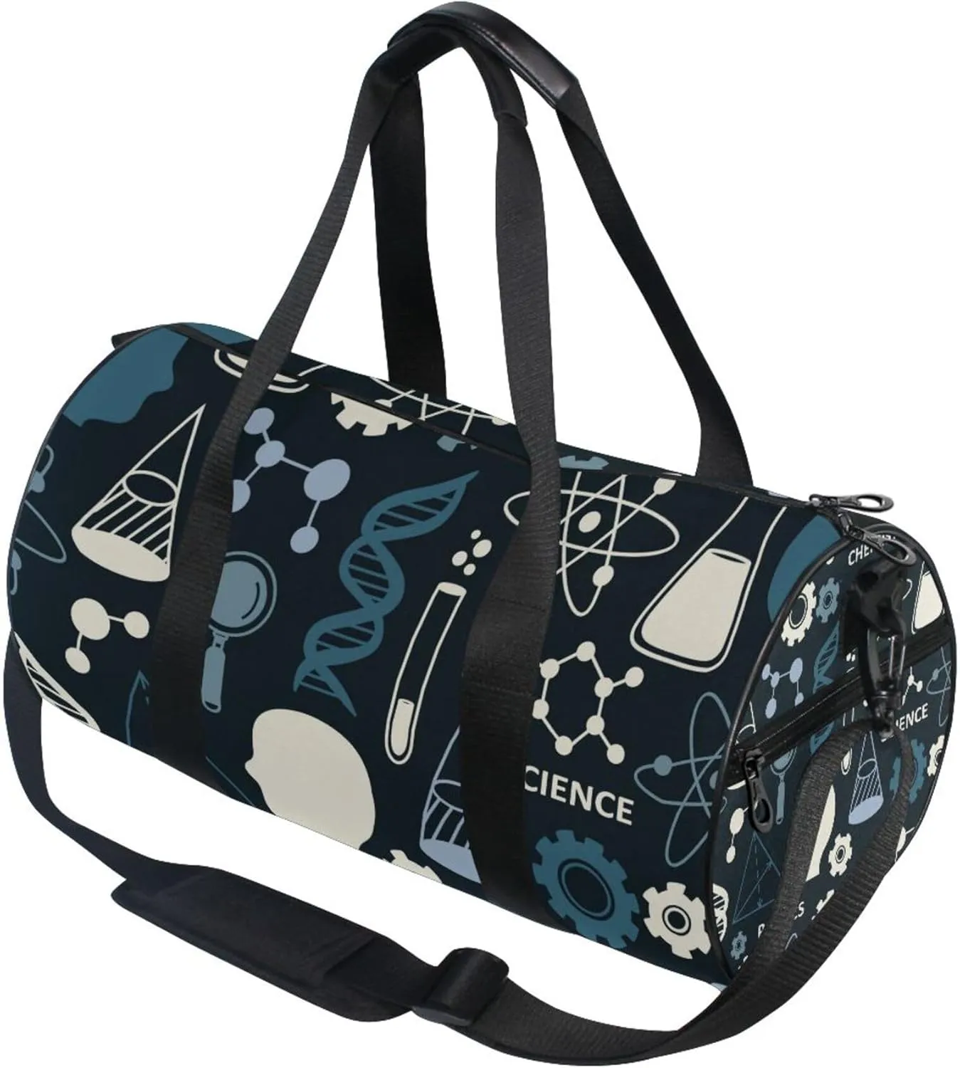 Science Collection Physical and Chemical Gym Duffle Bag for Women Men Sports Fitness Bag Workout Travel Gymnastics Dance