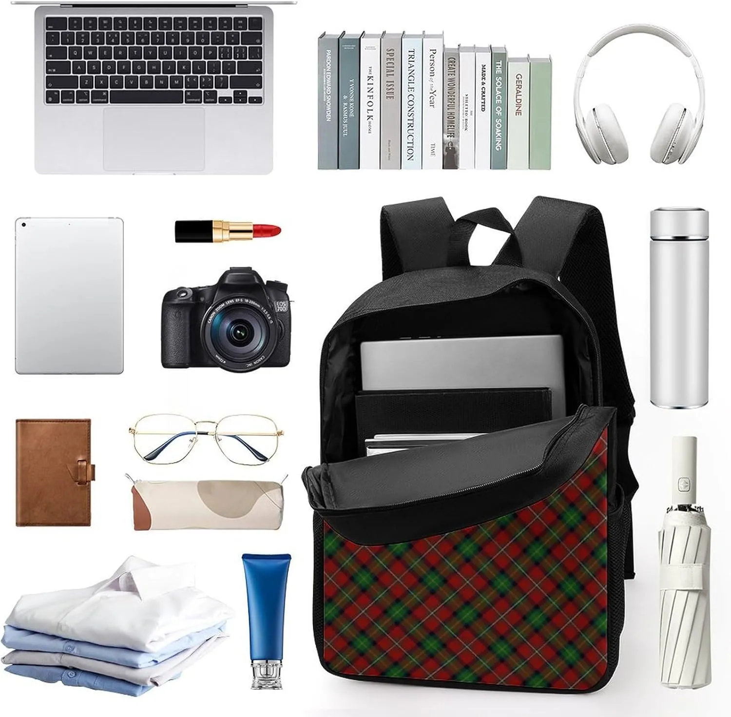 Scottish Clan Boyd Tartan Backpack Lightweight Waterproof Backpacks Laptop Backpack for Unisex Casual Travel Daypacks Large Capacity