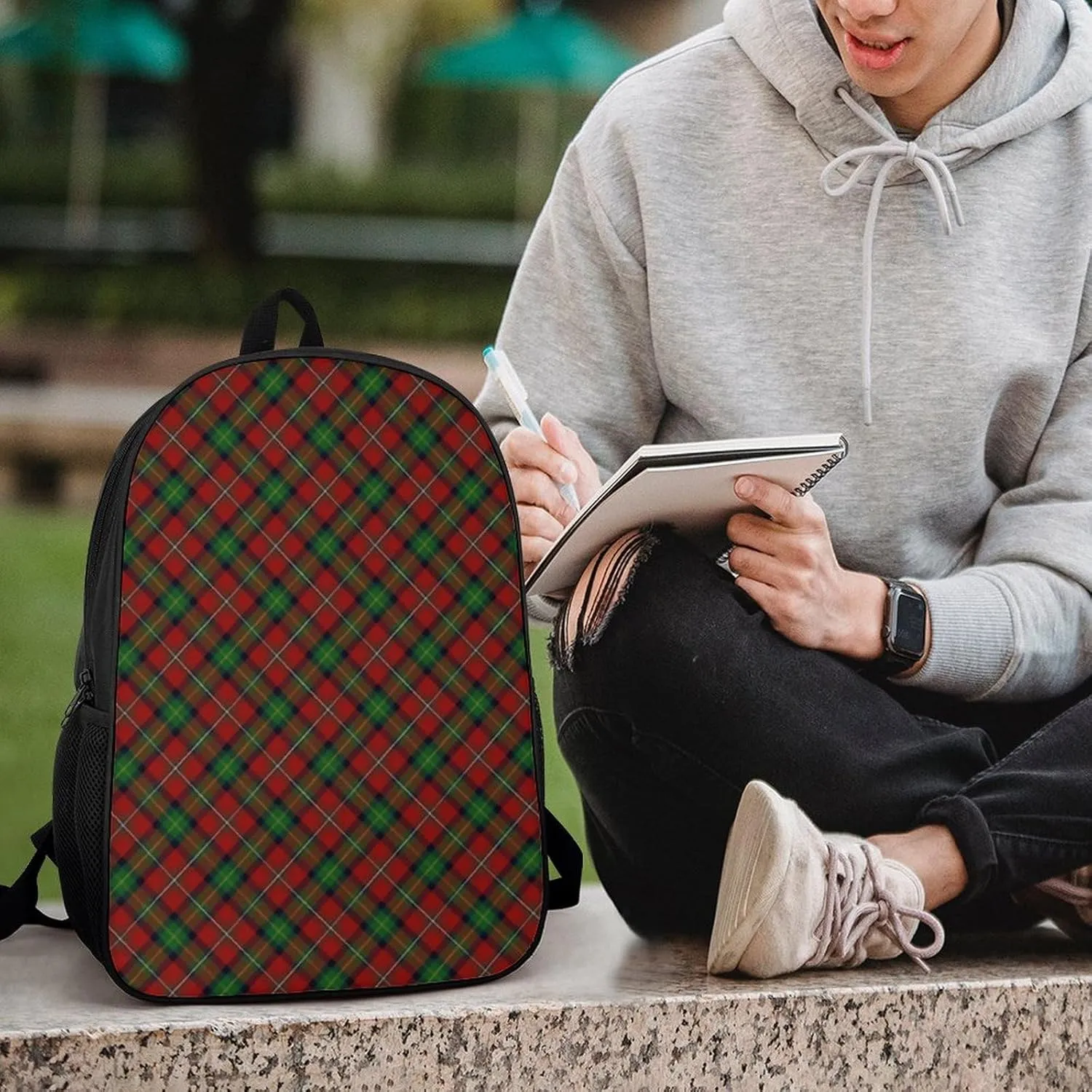 Scottish Clan Boyd Tartan Backpack Lightweight Waterproof Backpacks Laptop Backpack for Unisex Casual Travel Daypacks Large Capacity