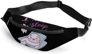 Seal I Need Sleep Crossbody Fanny Pack Waist Packs Adjustable Shoulder Bags Sling Bag for Hiking Running Cycling