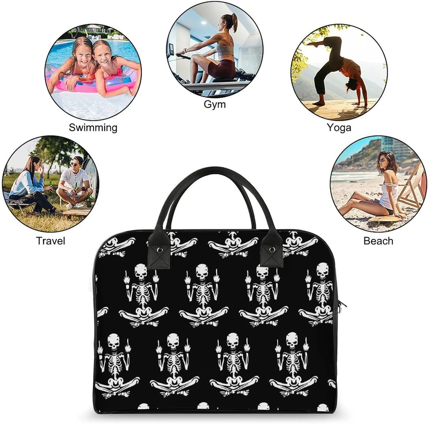 Seamless Patterns in Dental Dentistry Travel Handbag with A Large Capacity Design That Can Be Reused