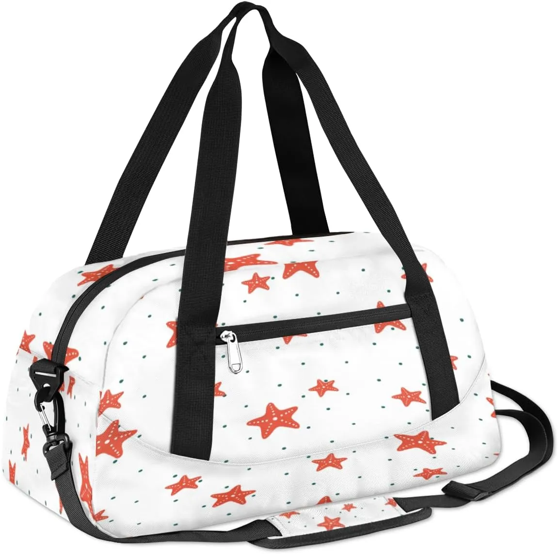 Seastar Dots Print Gym Bag, Duffle Bag, Weekender Bag, Duffel Bag, Overnight Bag, Travel Duffel Bag, Dance Bag, Tote Bag, Beach Bag, Pool Bag, Gym Duffle Bag, Carry on Bag