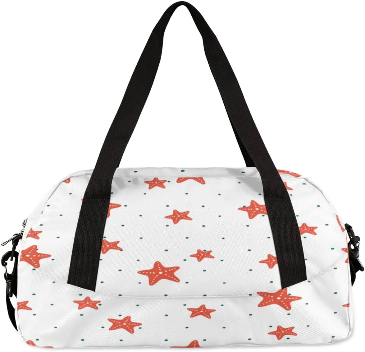 Seastar Dots Print Gym Bag, Duffle Bag, Weekender Bag, Duffel Bag, Overnight Bag, Travel Duffel Bag, Dance Bag, Tote Bag, Beach Bag, Pool Bag, Gym Duffle Bag, Carry on Bag