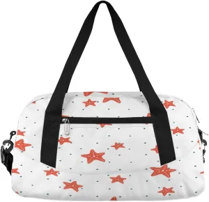 Seastar Dots Print Gym Bag, Duffle Bag, Weekender Bag, Duffel Bag, Overnight Bag, Travel Duffel Bag, Dance Bag, Tote Bag, Beach Bag, Pool Bag, Gym Duffle Bag, Carry on Bag