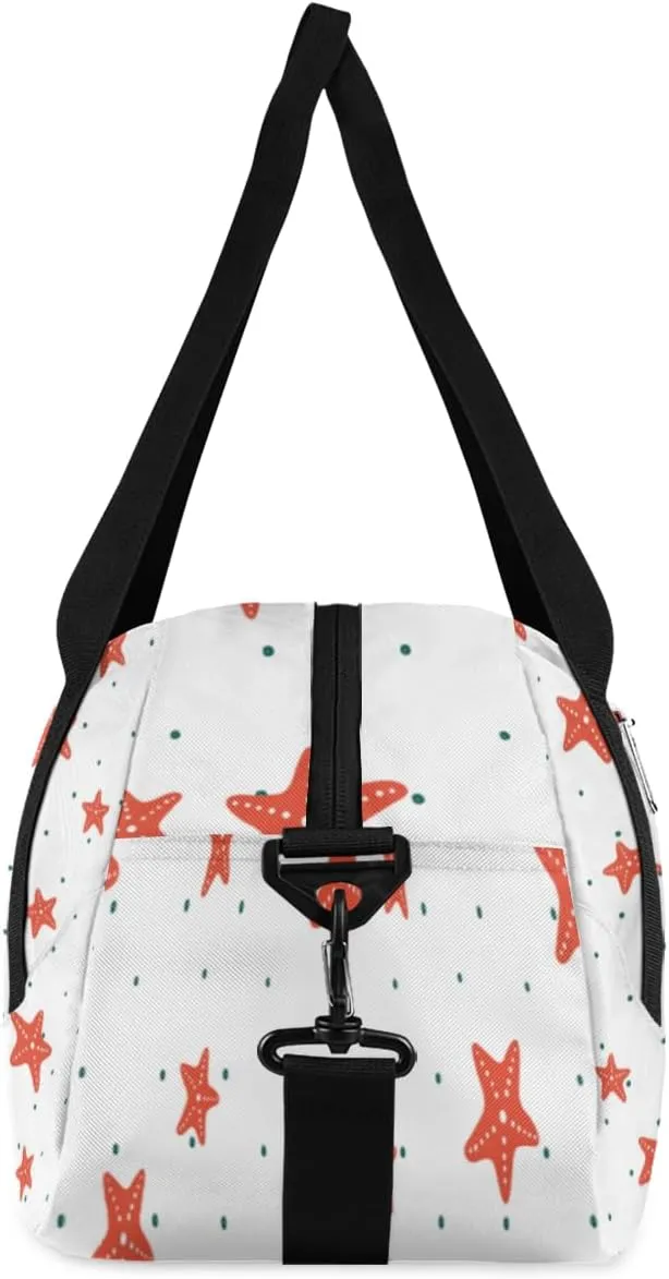 Seastar Dots Print Gym Bag, Duffle Bag, Weekender Bag, Duffel Bag, Overnight Bag, Travel Duffel Bag, Dance Bag, Tote Bag, Beach Bag, Pool Bag, Gym Duffle Bag, Carry on Bag