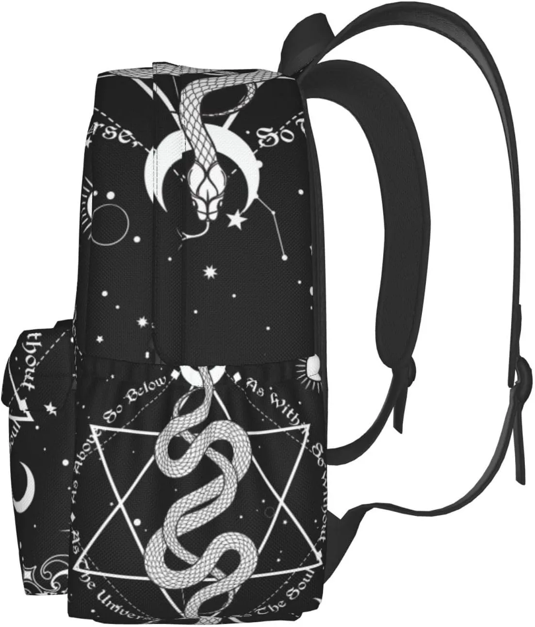 Serpents Gothic Occult Stylish Backpack With Adjustable Padded Shoulder Straps Daypacks For Girls College Travel