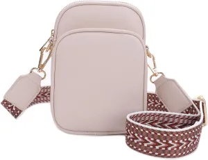 SG SUGU Small Crossbody Bag for Women Trendy Triple Zip Shoulder Purses Fashion Travel Bags with Adjustable Wide Strap