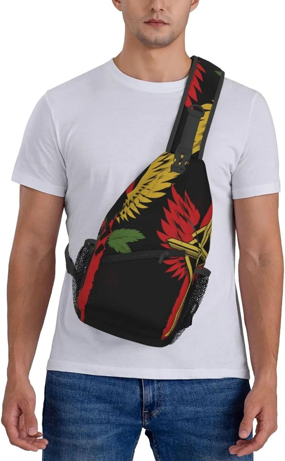 sharks Men's And Women's Small Crossbody Bags Chest Bags Daily Bags Are Suitable For Outdoor Hiking Trips