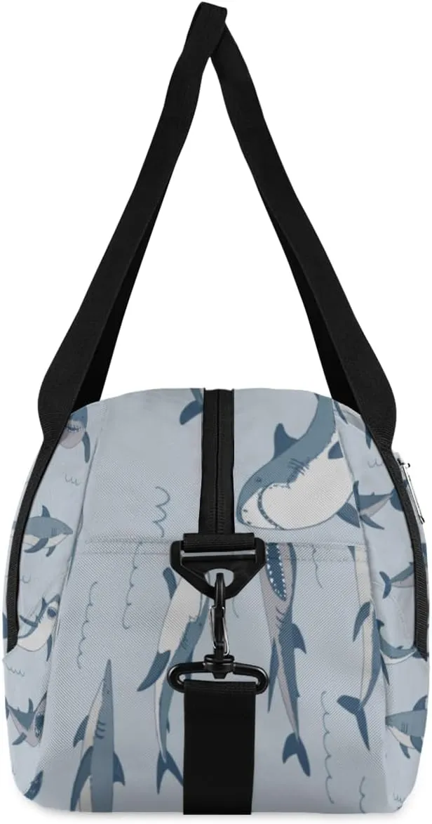 Sharks Sea Animal Gym Bag, Duffle Bag, Weekender Bag, Duffel Bag, Overnight Bag, Travel Duffel Bag, Dance Bag, Tote Bag, Beach Bag, Pool Bag, Gym Duffle Bag, Carry on Bag