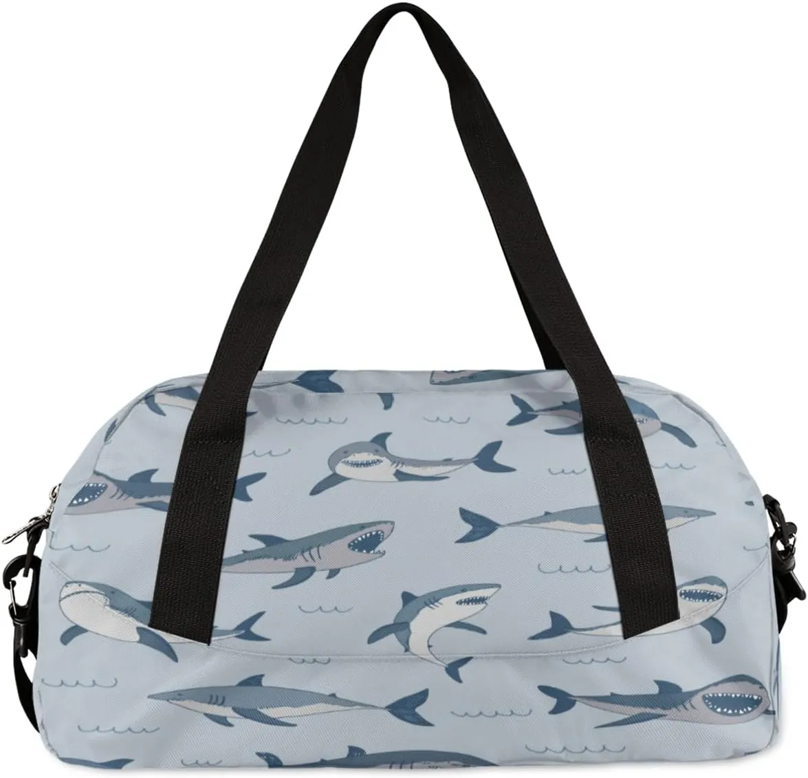 Sharks Sea Animal Gym Bag, Duffle Bag, Weekender Bag, Duffel Bag, Overnight Bag, Travel Duffel Bag, Dance Bag, Tote Bag, Beach Bag, Pool Bag, Gym Duffle Bag, Carry on Bag