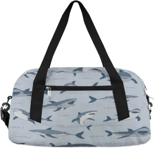 Sharks Sea Animal Gym Bag, Duffle Bag, Weekender Bag, Duffel Bag, Overnight Bag, Travel Duffel Bag, Dance Bag, Tote Bag, Beach Bag, Pool Bag, Gym Duffle Bag, Carry on Bag