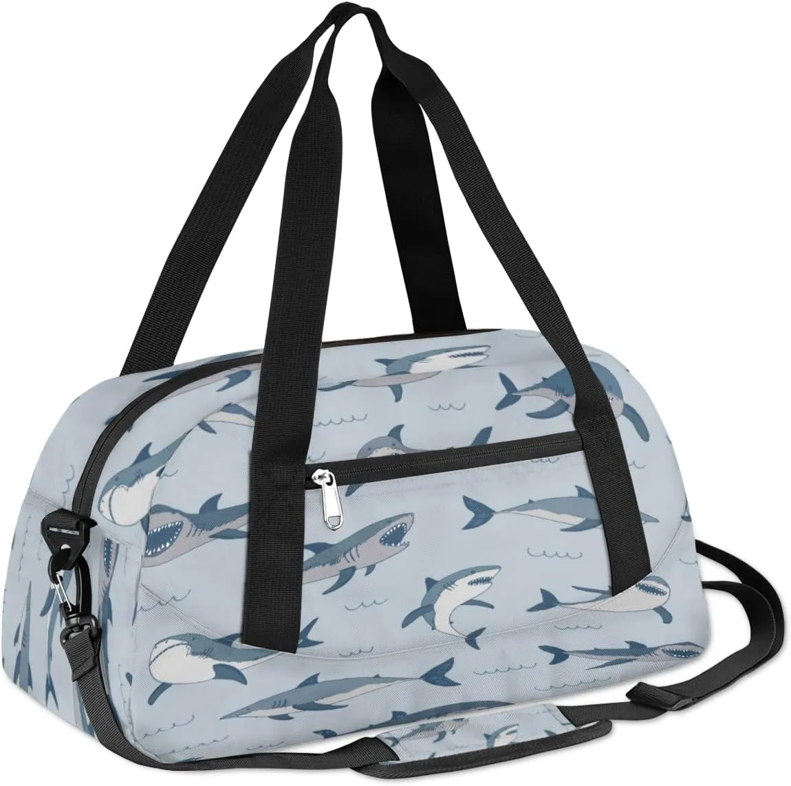 Sharks Sea Animal Gym Bag, Duffle Bag, Weekender Bag, Duffel Bag, Overnight Bag, Travel Duffel Bag, Dance Bag, Tote Bag, Beach Bag, Pool Bag, Gym Duffle Bag, Carry on Bag