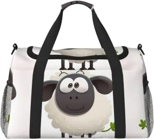 Sheep Travel Duffel Bag Lightweight Waterproof Carry On Tote Bag Foldable Weekender Overnight Bags Sport Gym Bag For Women Men