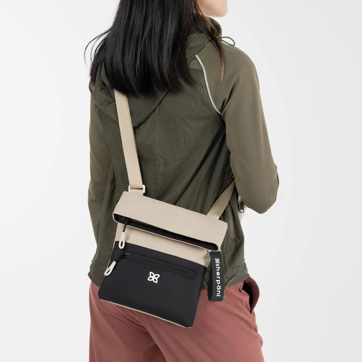 Sherpani Pica, Small Crossbody, Nylon Shoulder Bag, Lightweight 4L Purse for Women, Travel Cross Body Bag with RFID Protection, Removable Coin Purse, Travel Gift for Mothers Day 2025 (Con Leche)