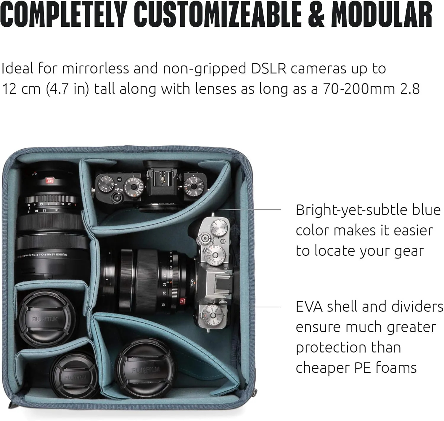 Shimoda Medium Mirrorless Core Unit v2 - Padded Camera Bag Organizer Fits DSLR, SLR, Mirrorless Cameras and lenses (520-213)