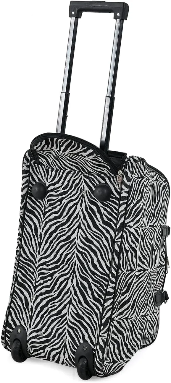 Shop LC Set of 2 Beige with Butterfly Travel Bag - Large Wheeled Rolling Duffel Bag and Small Duffel Bag Mothers Day Gifts