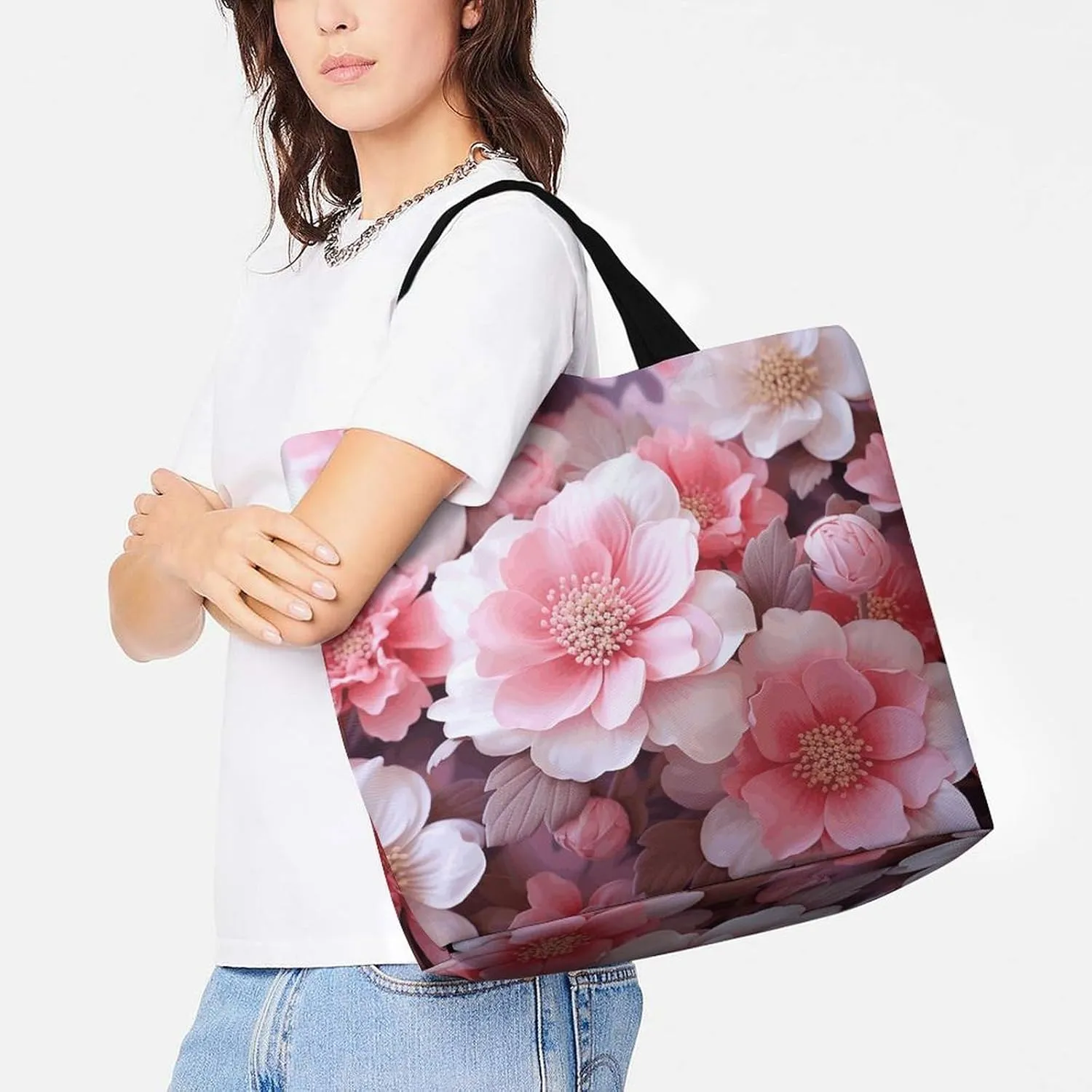 Shopping Bag for Women, Astronaut Tote Bag, Large Capacity Shoulder Bags for Groceries Travel