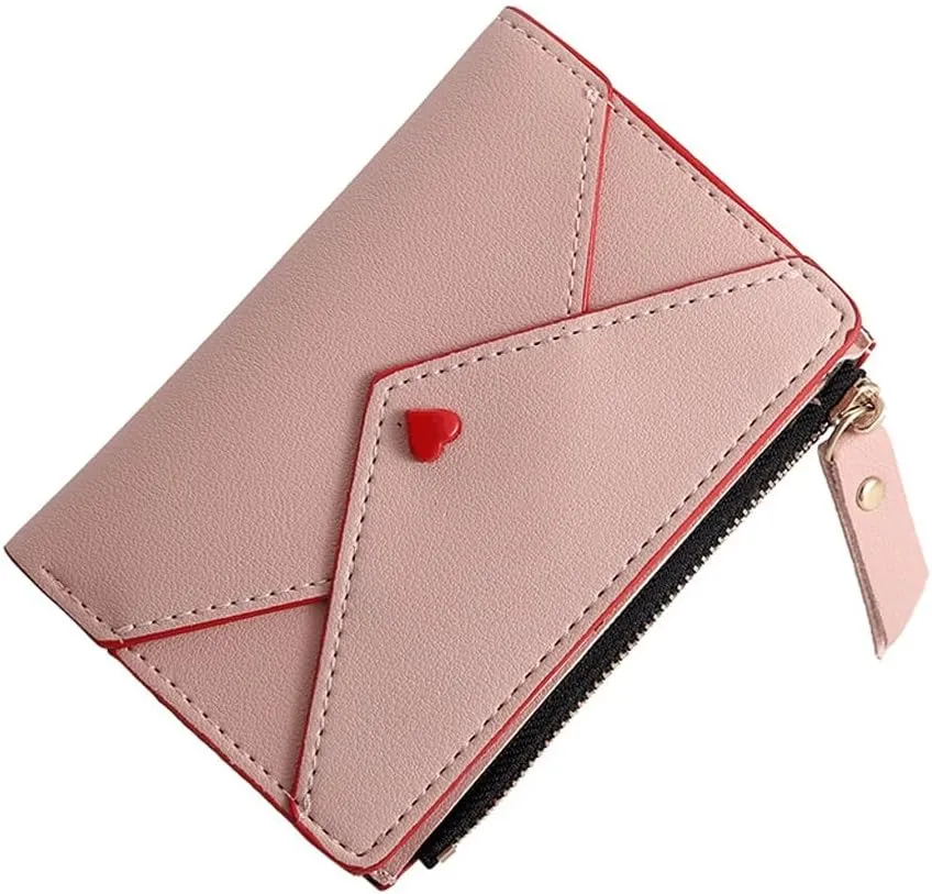 Short Wallet Women Cute Fashion Purse Card Holder Female Clutch Money Bag PU Leather Lady Purses(E)