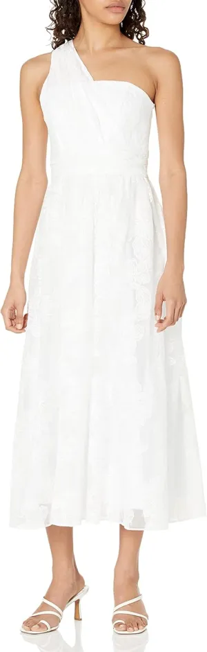 Shoshanna Women's Marinique Floral Lace Mesh Midi Dress