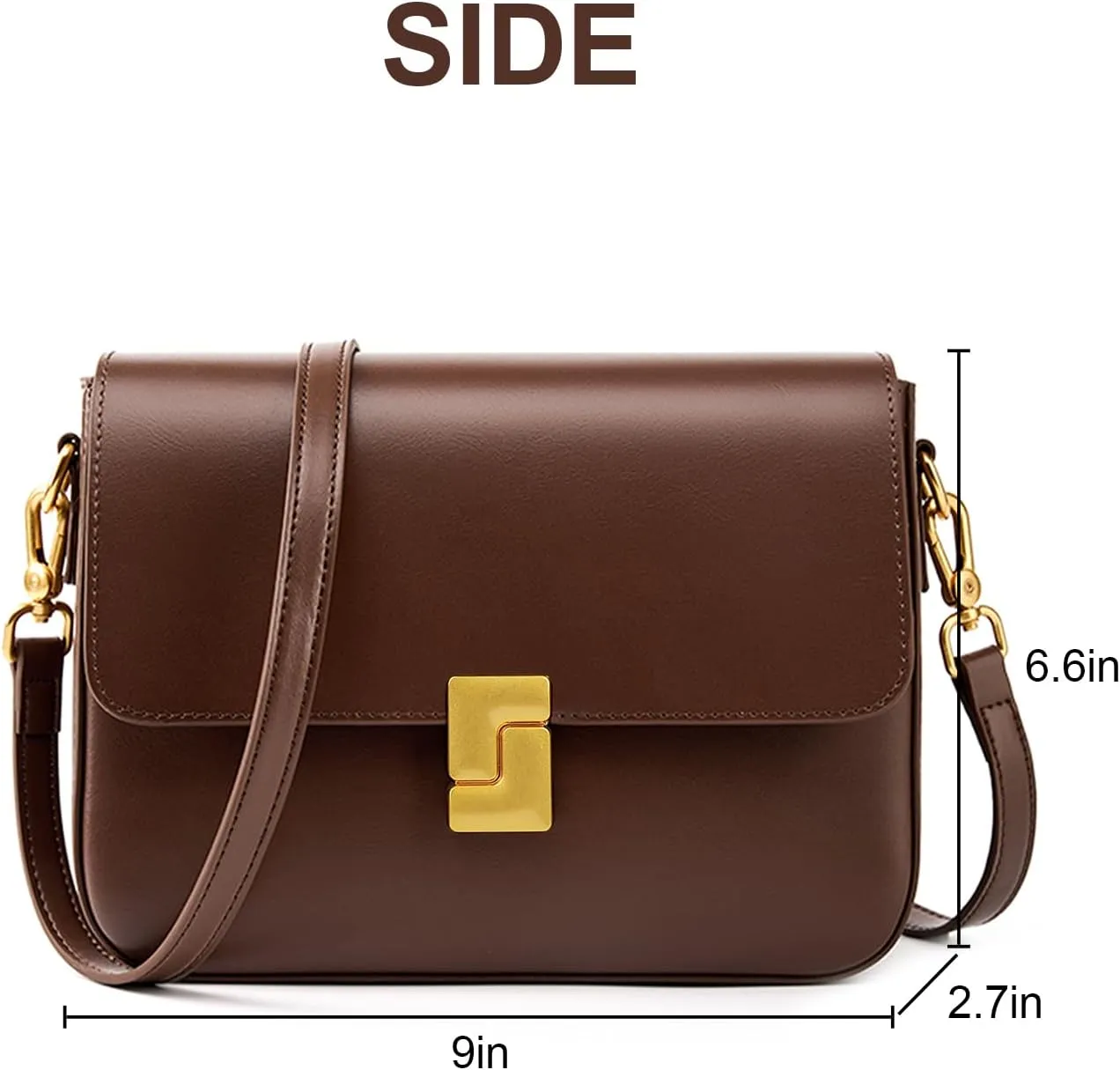 Shoulder Bags for Women, Genuine Leather Crossbody Purses Vintage Handbags-Adjustable Strap Designer Bags