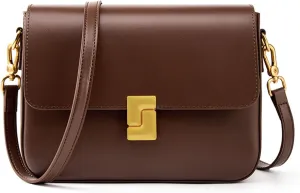 Shoulder Bags for Women, Genuine Leather Crossbody Purses Vintage Handbags-Adjustable Strap Designer Bags
