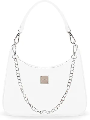 Shoulder Bags for Women, Trendy Crocodile Handbag Purses, Women’s Leather Crossbody Bag with Adjustable Straps/Chain