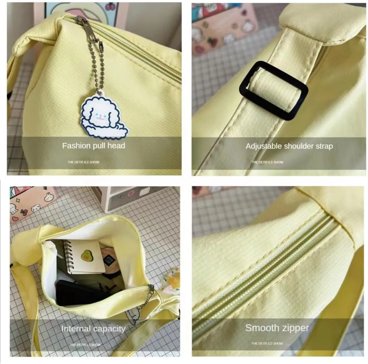 Shoulder Bags Women Solid Harajuku Simple Multifunction Handbags Large Capacity Crossbody Bags for Women Teens Purse