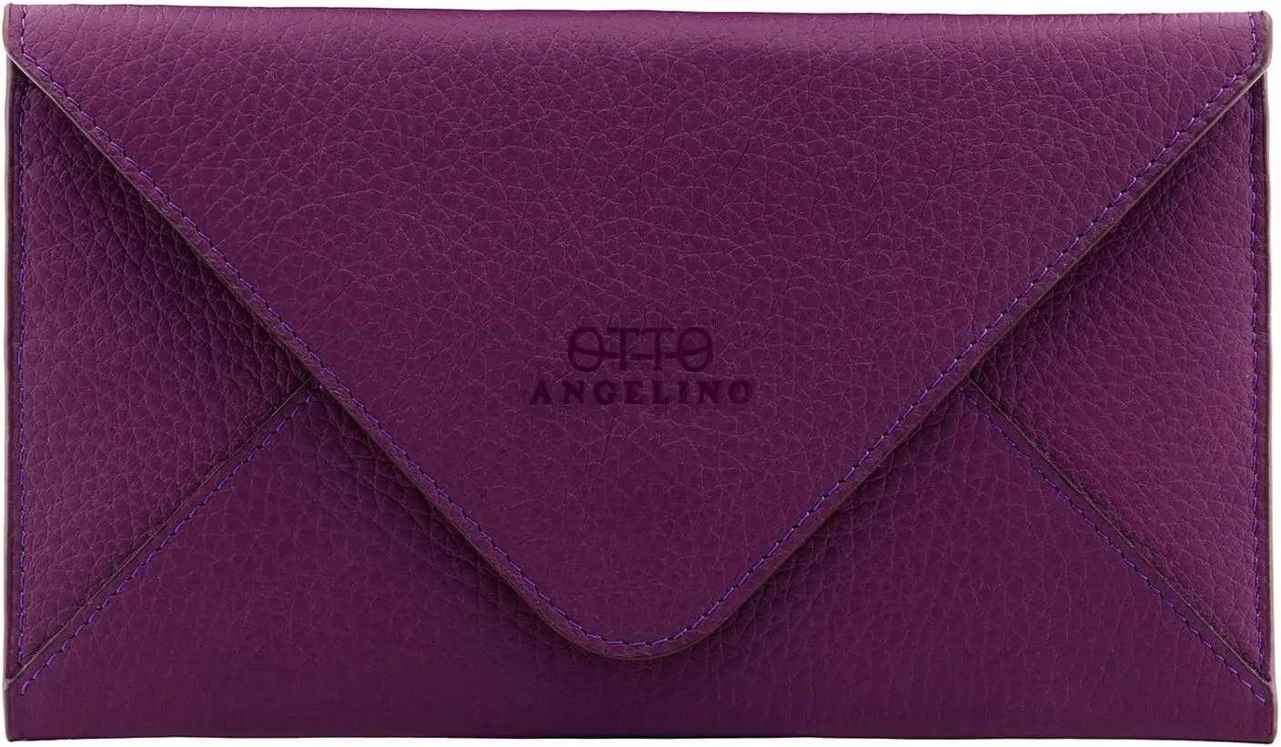 Slim Genuine Leather Wallet Clutch - Multiple Slots Money, ID, Cards, Smartphone, RFID Blocking - Unisex