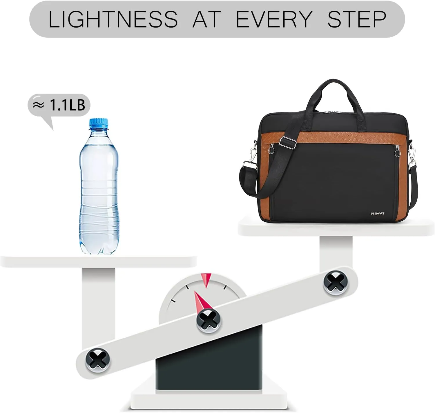 Slim Laptop Bag 15.6/17.3 Inch Laptop Briefcase for Women, Elegant Waterproof Shoulder Bags, Computer Messenger Bag