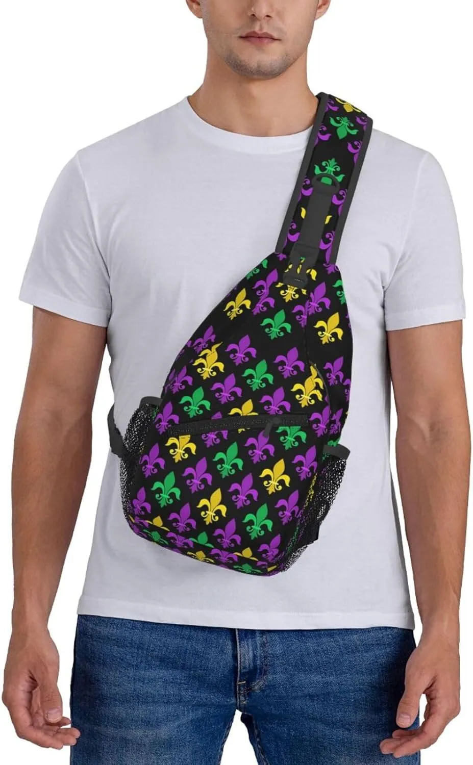 Sling Bag Adjustable Crossbody Bag Casual Chest Bags Travel Shoulder Backpack For Women Men