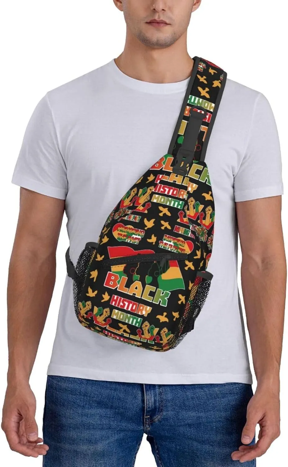 Sling Bag Adjustable Crossbody Bag Casual Chest Bags Travel Shoulder Backpack For Women Men