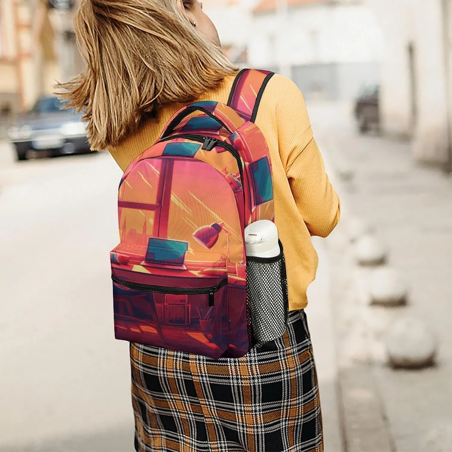 Small Backpacks Personalized Anime Style Room Printing Travel Bag Lightweight Travel Backpack For Women Men