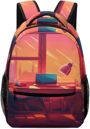 Small Backpacks Personalized Anime Style Room Printing Travel Bag Lightweight Travel Backpack For Women Men