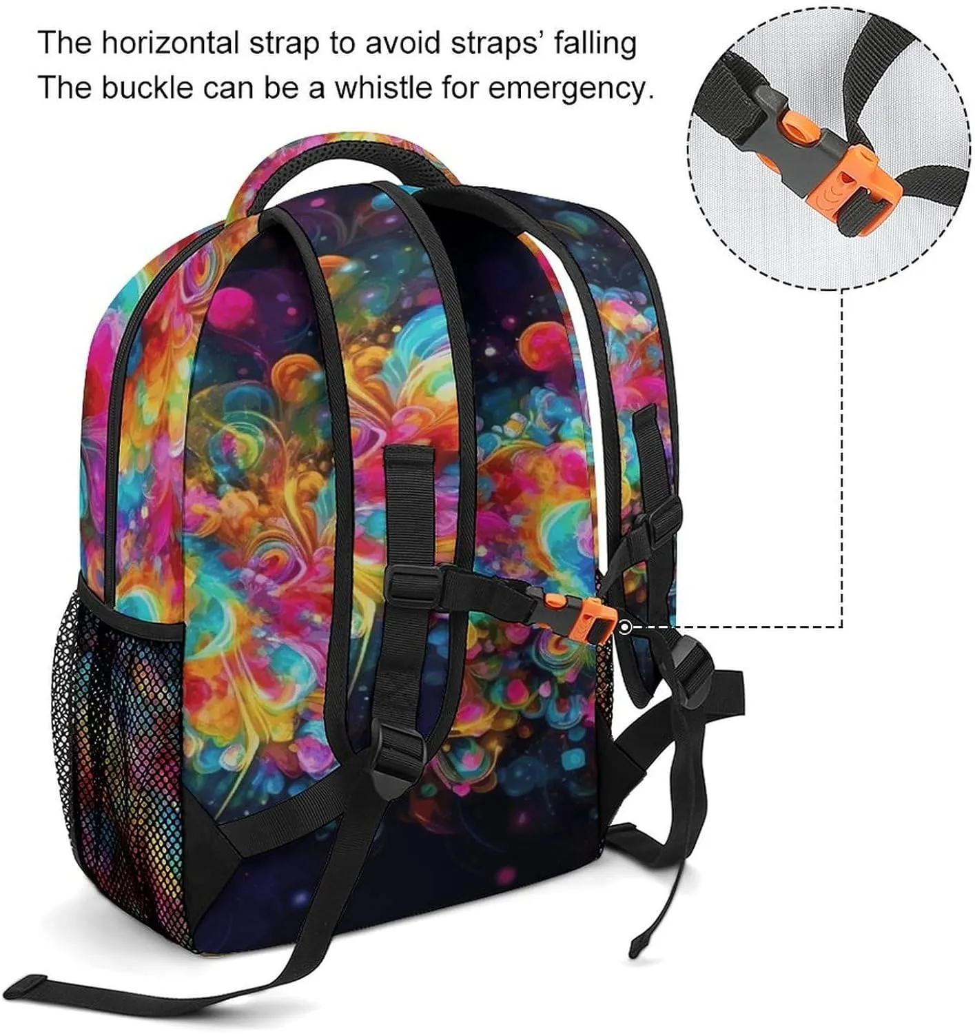 Small Backpacks Personalized Bright Beautiful Colorful Art Printing Travel Bag Lightweight Travel Backpack For Women Men