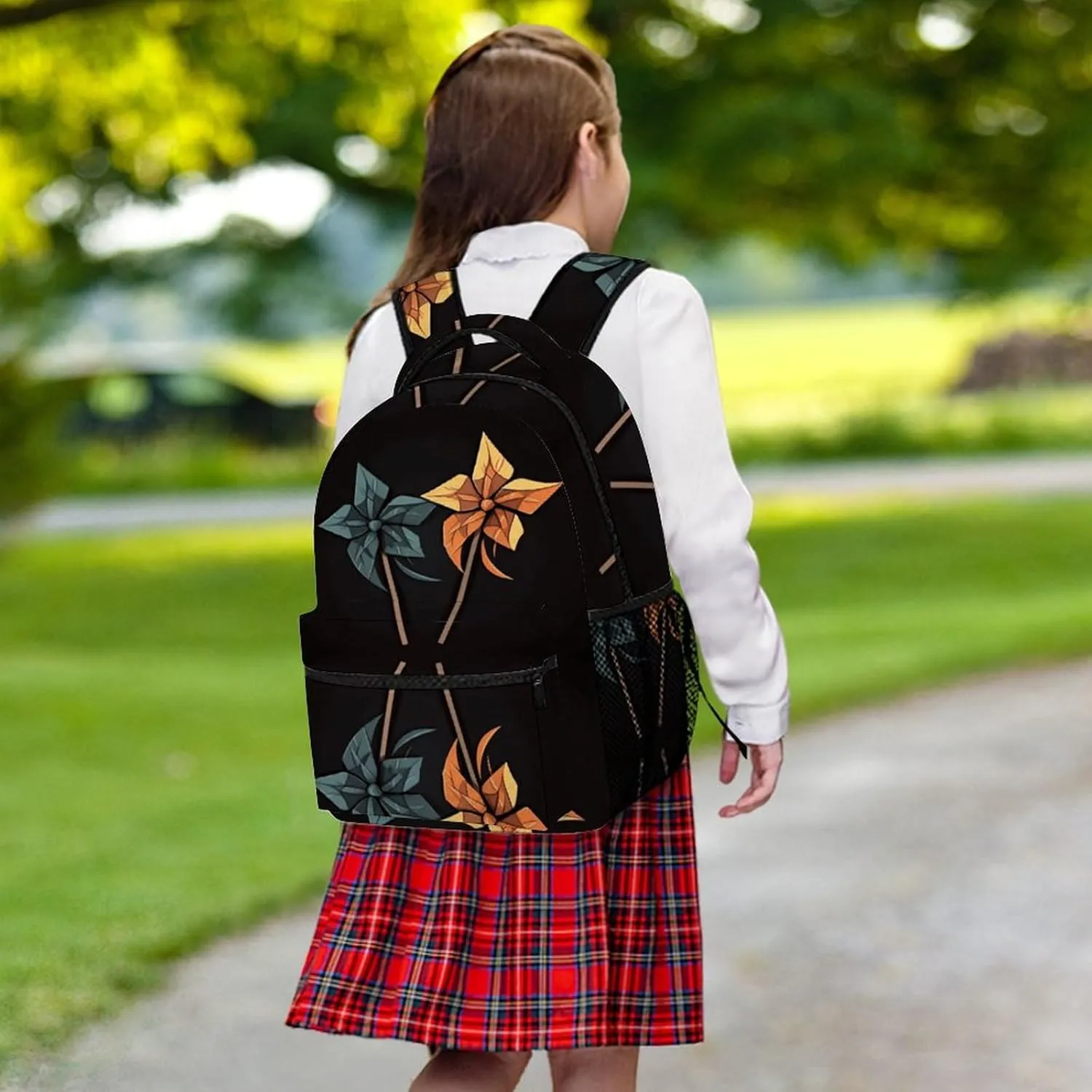 Small Backpacks Personalized Origami Windmill Printing Travel Bag Lightweight Travel Backpack For Women Men